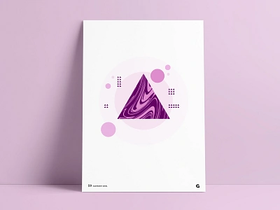 Poster 59 - Liquid Geometric abstract agrib art circular geometric liquid liquify overlay poster poster a day poster series print purple series stacked triangle vector wall art waves wavy