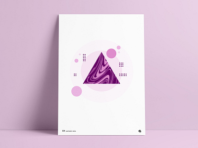 Poster 59 - Liquid Geometric abstract agrib art circular geometric liquid liquify overlay poster poster a day poster series print purple series stacked triangle vector wall art waves wavy