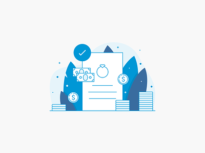 JM JCK Vegas App Illustration (3 of 5) agrib app blue contract coverage document icon icon set illustration illustration set insurance jck jewelry jm line art payment policy purchase purchasing ring