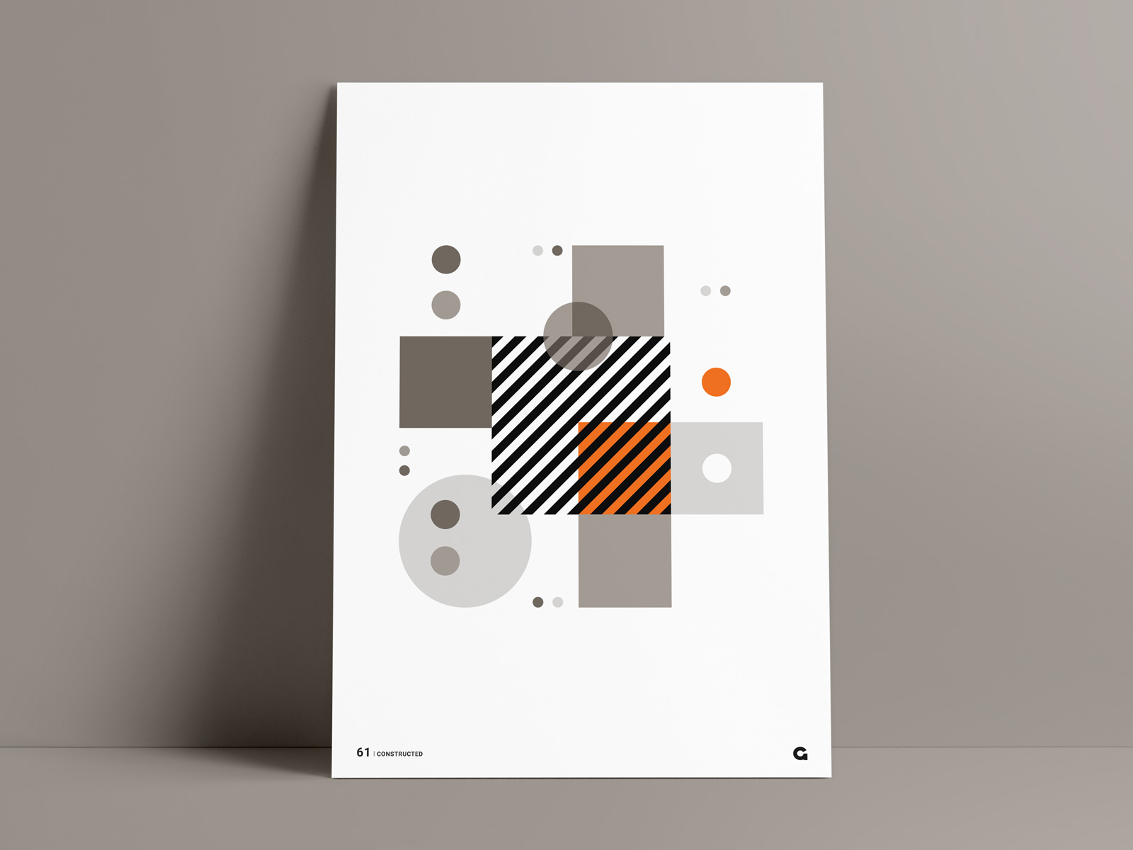 Orange Splash Geometric Poster by Anthony Gribben on Dribbble