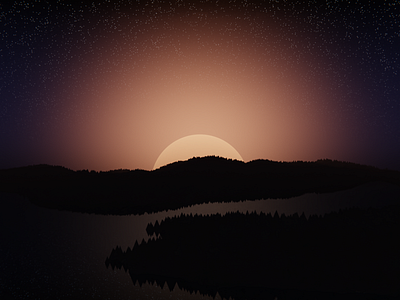 Sunset 3d blender3d sunset