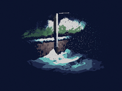 Snowy Sidewalk pixelart snow