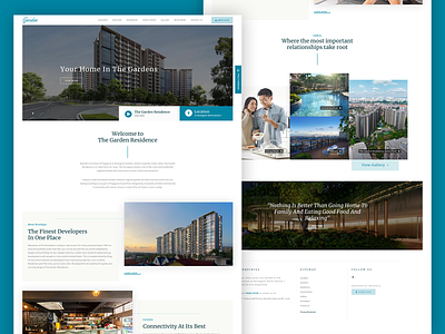 The Garden Residences - Homepage branding property property developer real estate ui ux web design website