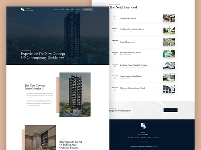 Fyfty Residences - Homepage brand design property property developer property management ui ux web design website