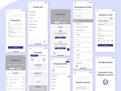 Financial Management App Wireframes | Expensee adobexd figma finance app financial app miro mobile app money app ui ui design user experience user interface ux ux design