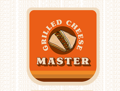 Grilled Cheese Master design food foodporn graphic design grilledcheese icon illustration patch procreate sandwich stickers typography