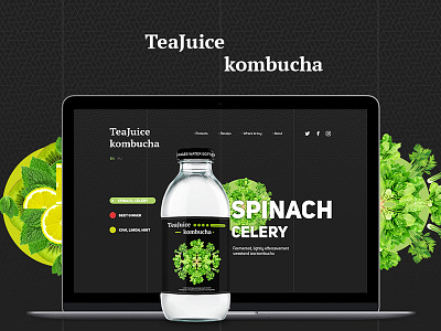 TeaJuice Rebranding juice rebranding ui web