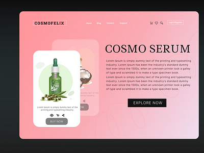 Cosmetic Shop Landing Page