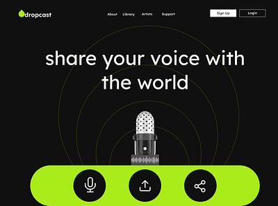 Podcast Website Landing Page branding design graphic graphic design ui vector