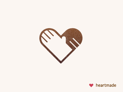 Heartmade Bakery bakery branding bread glove handcrafthand heart identity logo love