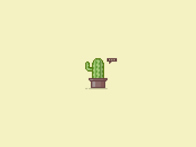 16bit Cactus 16bit 8bit cacti cactus digital pixel doodle gif minimal simple plant