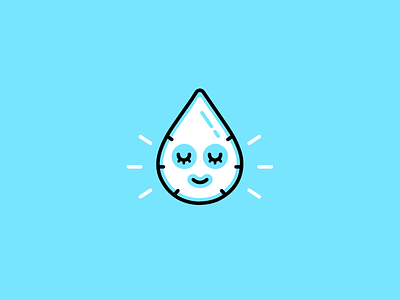 Hydro Skincare beauty doodle face flat line h2o icon logo illustration minimal simple mositure sheet mask skin care smart clever water drop