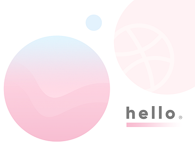 Hello Dribbble! abstract circle debut dribbble first shot gradient random