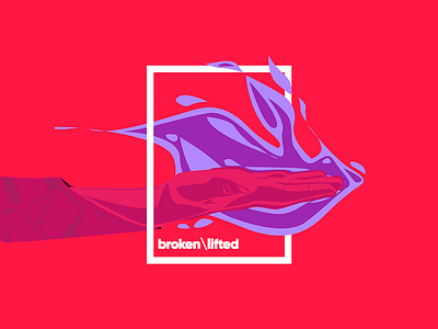 broken\lifted cover illustration music playlist red spotify