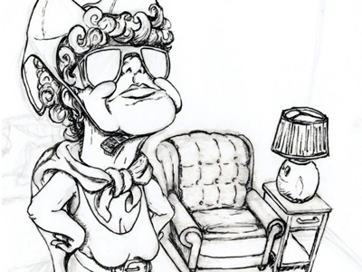 Super Granny character design granny illustration ink storytelling