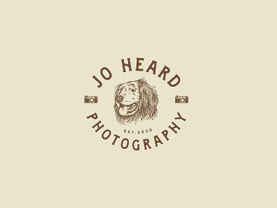 Jo Heard Photography Logo adobe adobe illustrator brand identity branding camera classic dog drawing dribbble emblem hand drawn illustration logo natural photography retro traditional vector vectors vintage