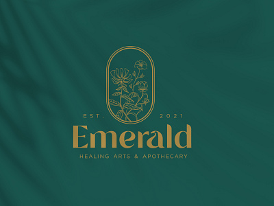 Emerlad Heal Arts & Apothecary Logo Design adobe aphotecary botanical botany brand identity branding design designer drawing floral flower green hand drawn herb illustration leaf leaves logo vector vintage