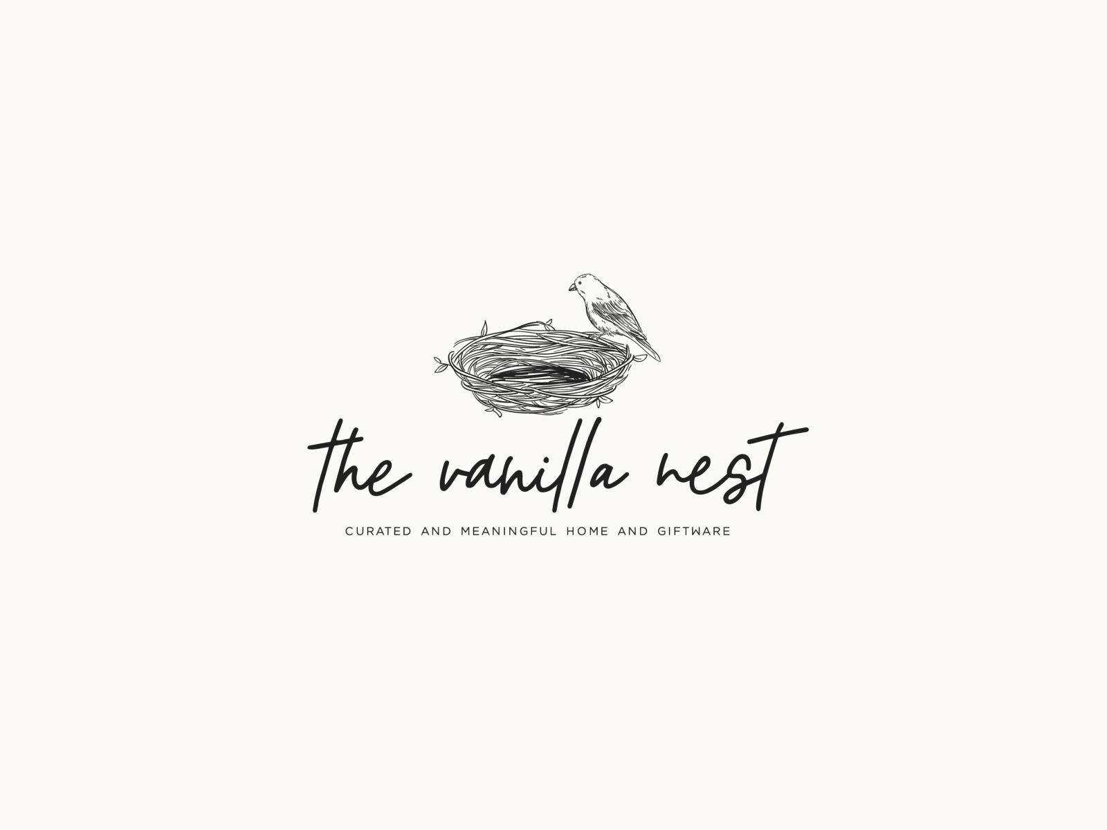 The Vanilla Nest Drawing Logo by uniland.co on Dribbble