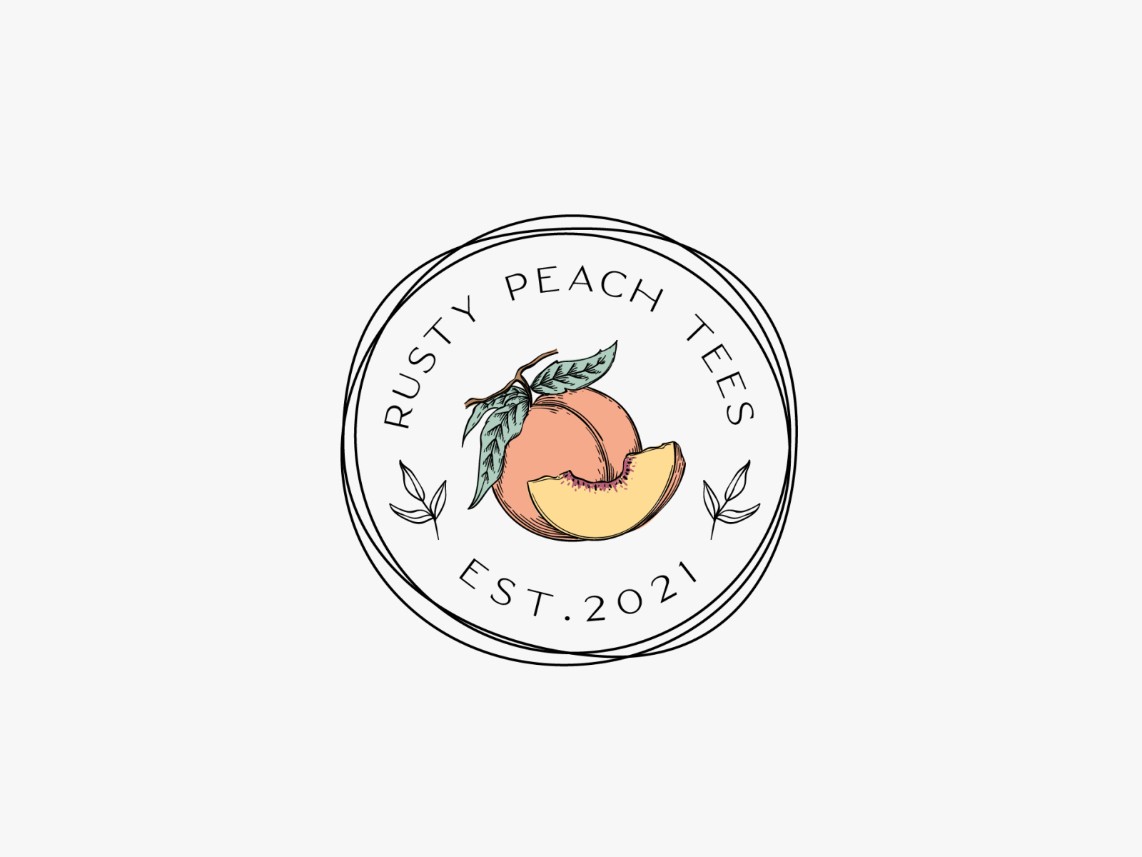 Rusty Peacj Tees Logo Design by uniland.co on Dribbble