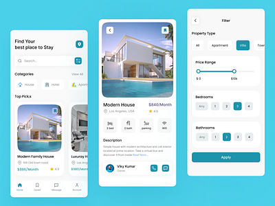 Real Estate Mobile App app design landing page design mobile app design real estate real estate agency real estate mobile app