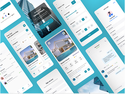 Real Estate Mobile App app design landing page design mobile app design real estate real estate full app real estate mobile app