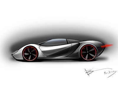 Icarus mid-engined concept automobile car concept sketch transportation
