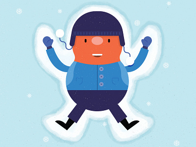 Snow Day! cold freezing fun illustration outside play snow snow angel sweater weather