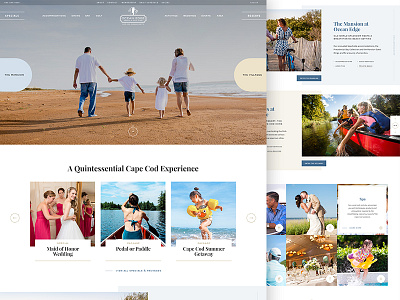 Cape Cod Resort design homepage hotel resort ui