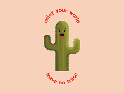 Happy Cactus bsds cactus challenge design environmental illustration national parks