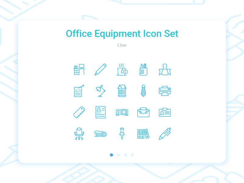 Office Equipment Icon Set app button flat glyph icon iconography icons iconset interface line onboarding ui