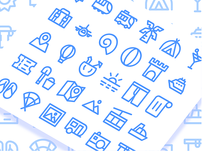 Travel and Holiday Icon app button flat glyph holiday icon iconography iconset interface line onboarding travel