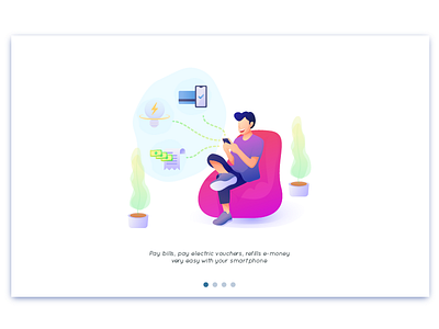 Onboarding illustration Payment app character design gradient illustration mobile onboarding payment user interface ux vectoberina web design