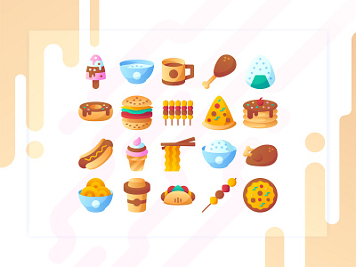 Icon tentang makanan enak to mantep to dari pada naik ojek flat food food and drink food app gradient icon iconography icons iconset illustration