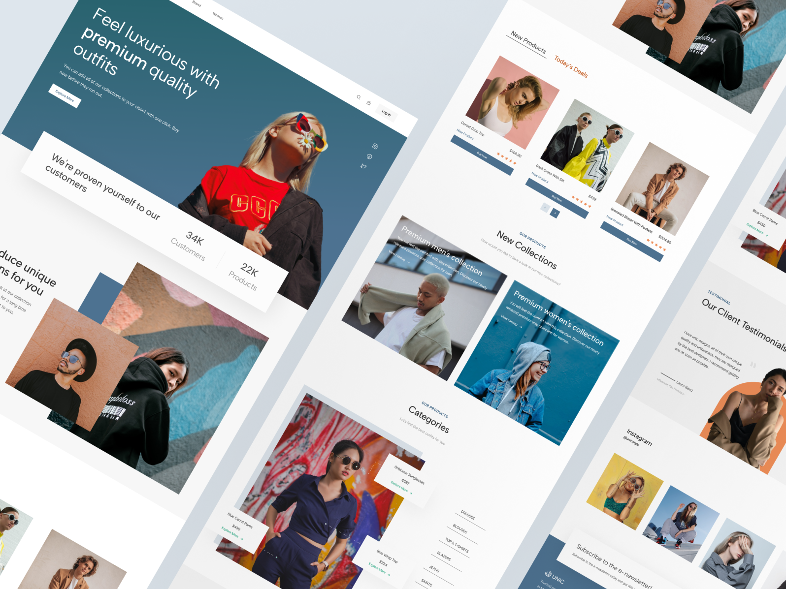 Unic | Landing Page by Reyhan on Dribbble