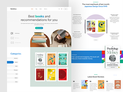 Bookia | Landing Page book bookia clean creative design education hero hero section home page homepage landing landing page landing page hero library modern simple ui ui design ux design web design