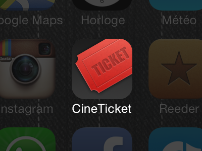 Ticketing App ios ios7 mobile movie tickets ui