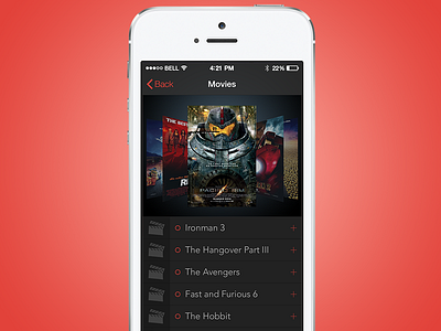 CineTicket ios ios7 mobile movie ui