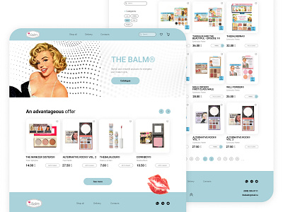Online cosmetics store cosmetic design online store ui ui ux ux web design
