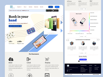 Online Payment Website Landing Page app branding design typography ui ux