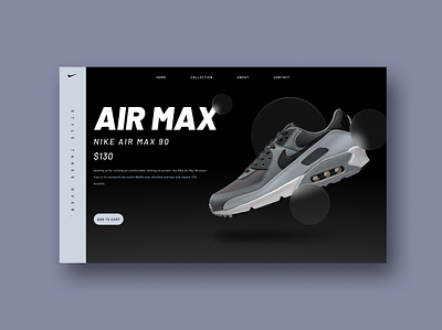 Nike Air Max 90 Website Concept air max design graphic design nike ui ux webdesign