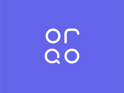 Orqo App branding design flat logo minimal vector