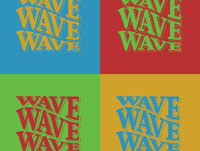 Wave design graphic design typography