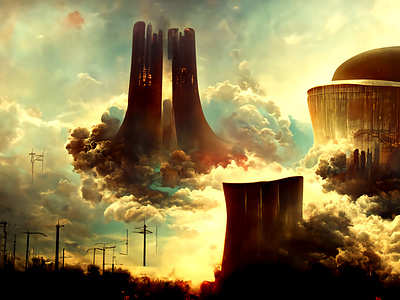 Nuclear Power Plant - Abstract Design (2B56) design graphic design illustration