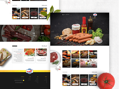 Andre Meat Products burger clean cold cut design food jambon product suasage ui ux web design website