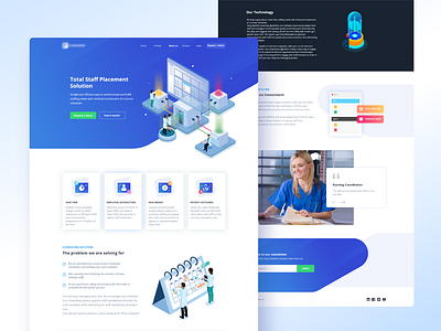 schedule management platform clean crm design hospital illustration landing page medical nurse organizer planning schedule scheduler timeline ui ux website xd