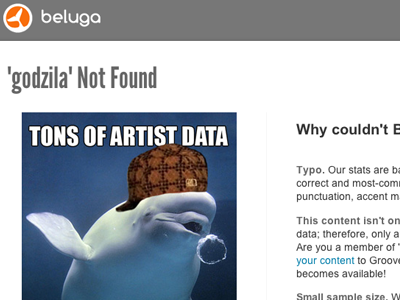 Beluga artist not found page