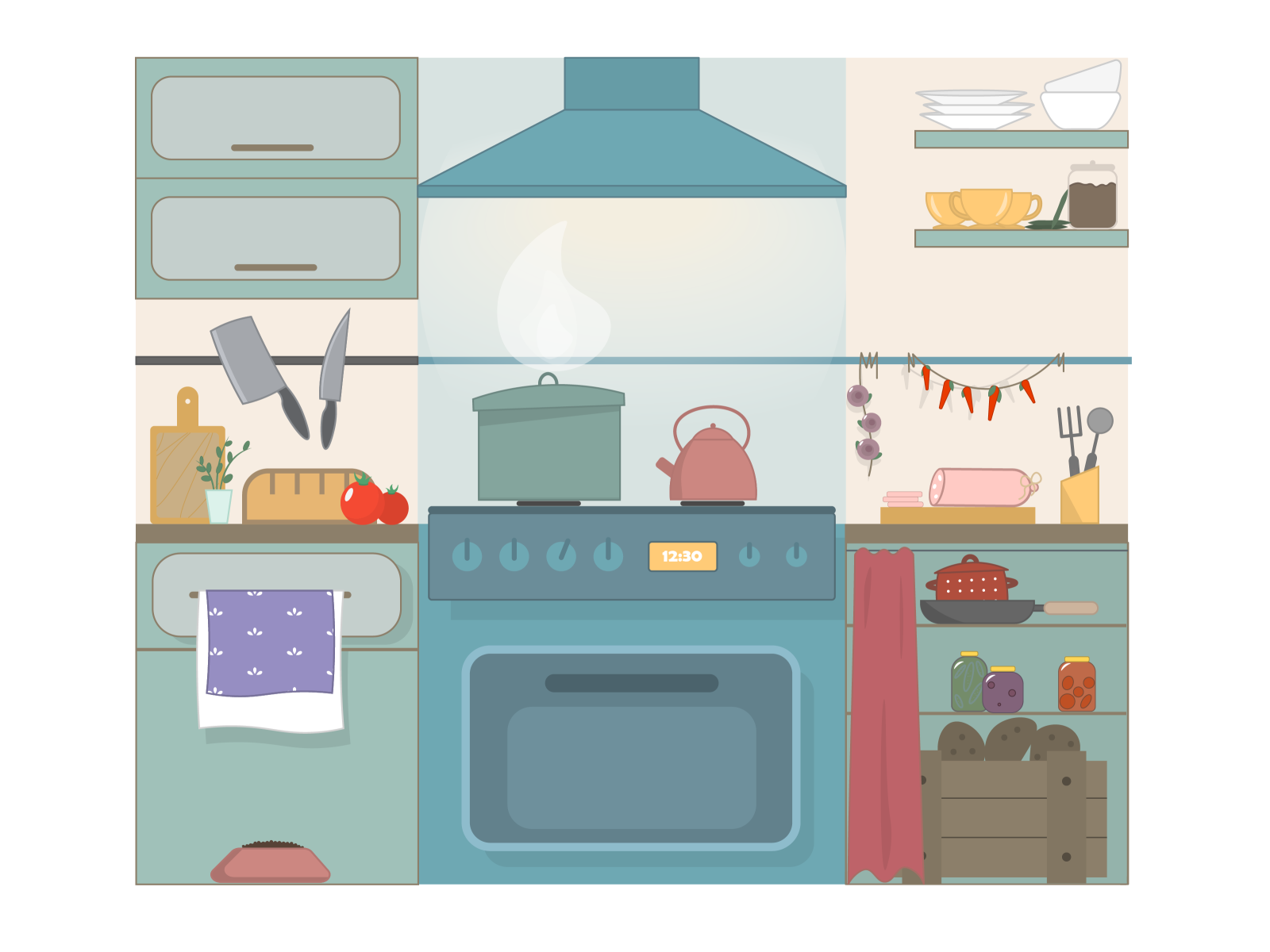 Village Kitchen by Elizabeth Kushmantseva on Dribbble