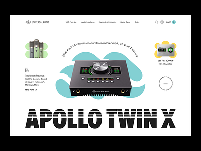 UAD Apollo Twin X apollo branding design desktop landing music product uad ui universal audio ux web design