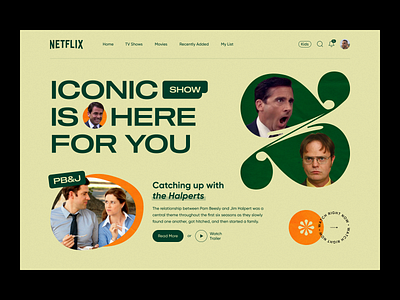 Netflix - The Office branding design desktop landing netflix product series show the office ui ux web design