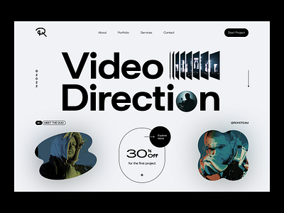 ROHO - Video Direction Portfolio Website branding design desktop direction landing music product roho ui video web design